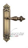 Дверная ручка Venezia на планке PL96 мод. Lucrecia (мат. бронза) проходная