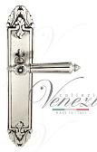 Дверная ручка Venezia на планке PL90 мод. Castello (натур. серебро + чернение) проходн